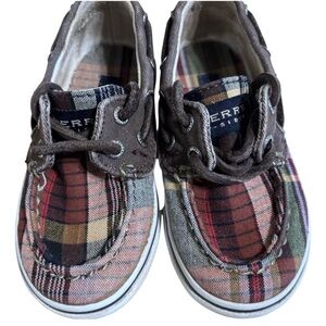 Sperry Too-Siders Boat Shoes Plaid Little boys shoes Size 5.5